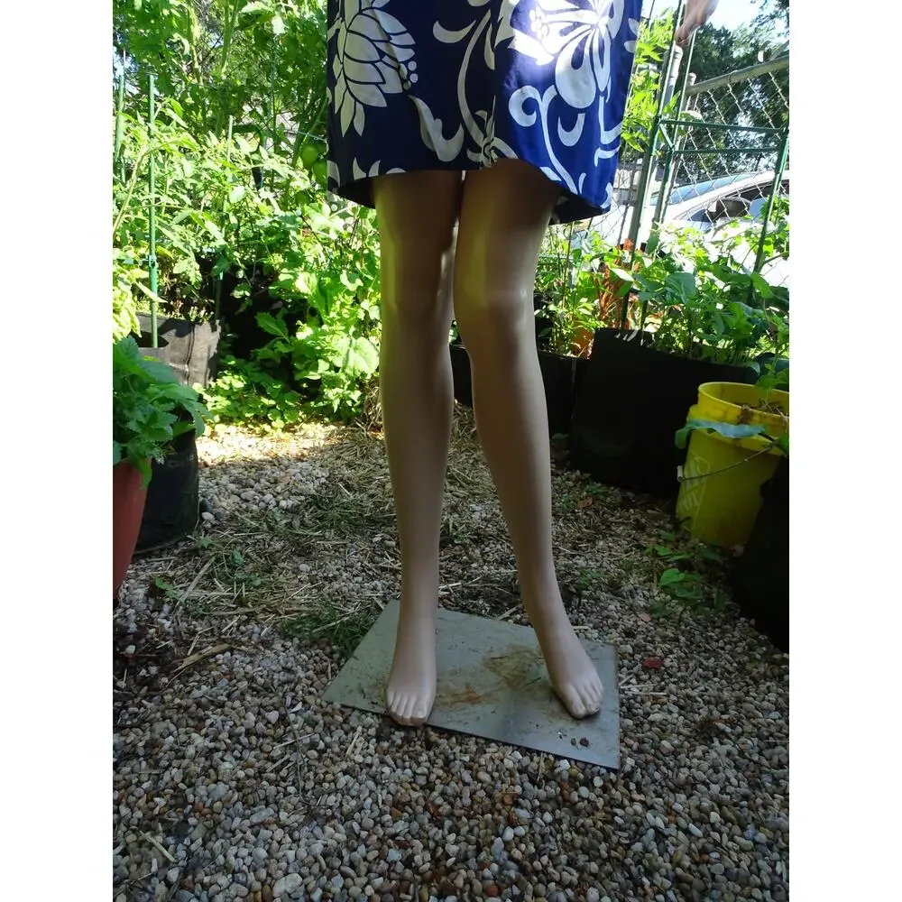 Vintage 1960s Blue Hibiscus Hawaiian Shift Dress Sleeveless Cotton Small